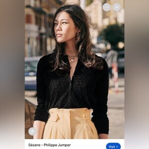 Sézane Black Sweater